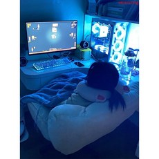 電腦椅靠背椅：舒適久坐家用懶人沙發椅，臥室書桌女生宿舍電競椅, 【堅固木腿】灰色【靠背六檔調節】,尼龍腳