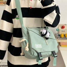 은창]판다 브로치 멜로우 투버클 숄더백 크로스백 가방 미니 에코백 여름 가방 휴가 가방 여성 여성용