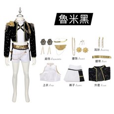黑金魯米成人角色扮演服裝套裝, 魯米黑S(成人), 1個