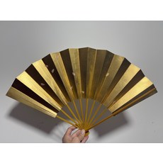 十松屋福謹制摺扇 手繪金箔扇子 落櫻綠樹扇面, 如圖所示, 1個