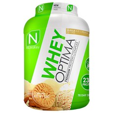 NutraKey 乳清 Optima 優質蛋白質複合物, 香草冰淇淋曲奇, 1個, 2268克