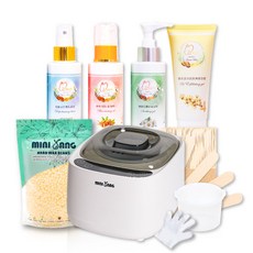 MINI YANG 熱蠟除毛私密基礎套組+頂級保養4件組, 500g, 1個
