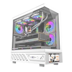 darkFlash DS950V 螢幕顯示 ATX 電腦機殼, 1個, DS950V(白色)螢幕顯示 全景機殼