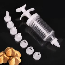 폴리머 클레이 도구 미니 노즐 세트 케이크 장식 크림 디저트 음식 장난감 DIY 복잡한 디자인 꽃 도자기 공, 01 8pcsSet BigHole