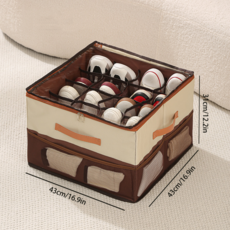 Vsyoy 접이식 신발 보관함 투명 슈케이스, 1개, 커피