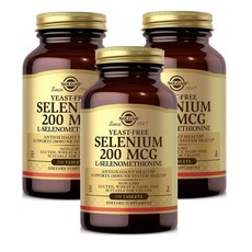 솔가 이스트-프리 셀레늄 200mcg 타블렛 글루텐 프리 비건 무설탕, 3개, 250정
