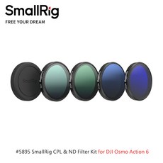 SmallRig CPL & ND 濾鏡套裝 DJI Osmo Action 6 專用 偏光鏡 ND8 ND16 ND32 減光鏡, 1套, #5895