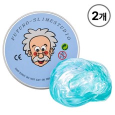 KC인증 퍼티 슬라임 박사퍼티 손에 안 묻는 유리퍼티, 블루, 45g, 2개