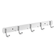 World Clean 不鏽鋼掛鉤工具架 J型 5鉤, 銀色, 1個