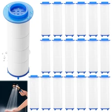 20Pcs 샤워 헤드 필터 PP 코튼 교체 용 카트리지 워터 코어 핸드 헬드, 01 하얀색