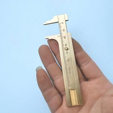 黃銅小型數顯遊標卡尺 珠寶專用測量尺, 1個, 小嘴單刻度 量程8公分