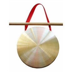 꽹과리 망치 10cm 중소음 연습용 풍물놀이 놋쇠 징, 1개, 지름 18cm