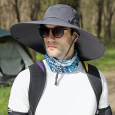 透氣帽頂可拆卸防曬帽夏男士大帽檐太陽帽戶外釣魚帽批發