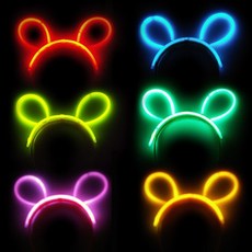 야광 머리띠 LED 스틱 팔찌 용품 도구 파티친구사이, 노랑