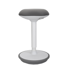 w1 워블 체어 바른 자세 허리 건강 오뚜기 의자 스탠딩 인체공학 자세 교정 샴푸 화장대 의자 스툴, 1개, 그레이쿠션+화이트프레임