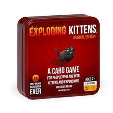 해외 Exploding Kittens 익스플로딩 키튼 카드게임 확장팩 임플로딩 성인&청소년&아이 이용 가능 미국매장정품+ 1725101, Travel Ready Tin.