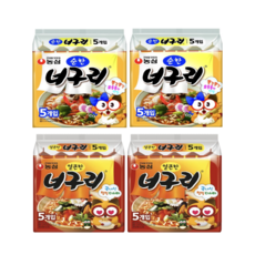 농심 얼큰한 너구리 10p + 순한 너구리 10p, 20개