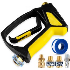 폼 캐논 압력 세척기 총 짧은 스프레이어 차량 세척용 세척기용 회전식 노즐 세척 장갑 및 마이크로파이버 타월 포함 궁극의 디테일링 키트로 깊은, Snub Nose Sprayer (For Pressur