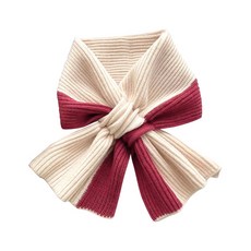 普特汽車精品 交叉雙色針織毛線保暖短圍巾【IB103】