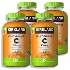 Kirkland 커클랜드 성인 비타민 C 250mg 180구미, 4개, 180정