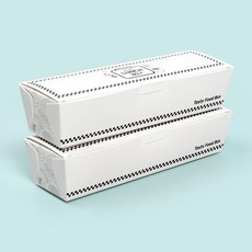 런치 박스 종이 도시락 긴한줄 소 소량 김밥 음식 포장, 1개, 50개