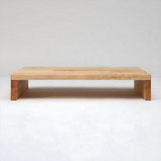 The Groomall 橡膠木 1層 迷你 螢幕架, 混合色