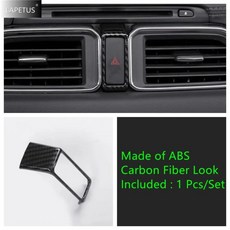 마쯔다 자동차 대시보드 경고등 램프 알림 푸시 버튼 스위치 트림 커버 스티커, 2. Carbon Fiber Look, 1개