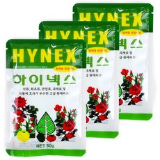 세인화분 하이넥스 분말 영양제 - 비료 난 식물영양제, 3개