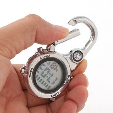 HWA 아날로시계 나침반 허리 걸이형 카라비너 서바이벌나침반 무인도나침 여행나침반 산행나침반 dew+609pJ