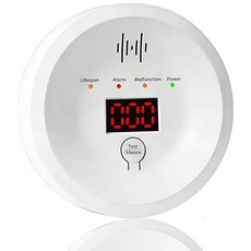일산화탄소 감지기 LCD 디스플레이 및 사운드 경고 기능이 있는 휴대용 CO 경보 감지기 가정용 교체용 배터리 여행용 배터리 전원 공급