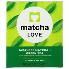말차 러브 일식 녹차 10개입 (2개 팩) Matcha Love Japanese Green Tea 10 Ct (Pack of 2)