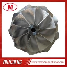 K04 48.35/60.00mm 9+0 블레이드 포인트 밀링 터보 알루미늄 2618/밀링/빌렛 컴프레서 휠