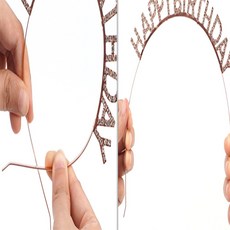 토토네 생일축하 머리띠 생일축하파티용품, 실버