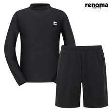 레노마수영복 남성 솔리드 래쉬가드세트 (RN-MS2F703_BK)