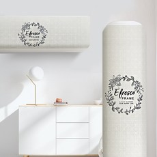 노바 에어컨 2in1 커버 스탠드+벽걸이 에어컨덮개 세트, 03_리스 그레이