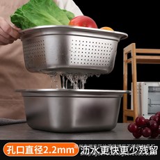 YIChu—不銹鋼正方盆瀝水盆家用廚房洗菜盆盆平底衝孔濾盆瀝水籃洗米篩 LDTC, 同尺寸的衝孔和方盆可搭配套裝, 1個