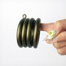 7P 40mm 두꺼운링 암막커튼고리 큰 대형 압축봉걸이, 황동, 7개