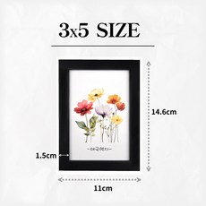 3x5액자 블랙 화이트 베이지 브라운 다크브라운 빈티지액자 대국액자, 1개, 화이트_