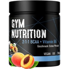 Gym Nutrition BCAA + Vitamin B6 Powder 짐 뉴트리션 BCAA + 비타민 B6 파우더 아이스티 피치맛 300g, 1개