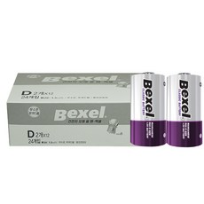 벡셀 D형 건전지 망간 1BOX (24알) R20, 12개, 2개입