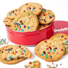 데이비드 쿠키 모듬 신선한 구운 퇴폐 선물 양철 2파운드 바구니와 8 점보 생일 휴일 감사 및 특별 를 위한 부드럽고 쫄깃한 베이커리 스타일 디저트, Birthday Cookies, 2lbs