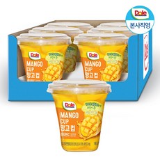 Dole 후룻컵 198g (파인애플/망고/복숭아), 6개, 망고