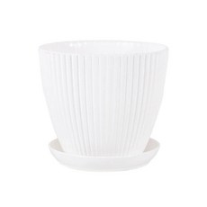 트레이가 플라스틱 화분 단색 식물 이중층 녹색 정원, D. 15cm, 1개