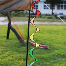 캠핑스피너 야외 바람개비 감성 행사 회오리 스피너, 레인보우