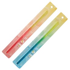 모닝글로리 3500 그라데이션 사각직자 30cm자, 4개, 랜덤