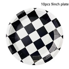 블랙 앤 화이트 체크 무늬 테이블보 플래그 테이블 커버 러너 레이스트랙 레이싱 생일 파티, 1개, 8. 베이지