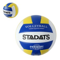OW 배구공 플레이 발리볼 옐로우블루 체육 5호 그라운드, -, 1개