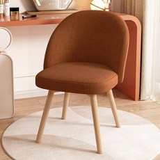 의자 스툴 파우더룸 보조 침실용 메이크업 카페 스타일, 연갈색 면혼방