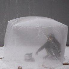 초경량 사각 등산 비닐 쉘터 바람막이 사계절 다용도 소형 중형 대형, 100 x100 x 150 (소)
