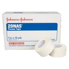 Johnson ZONAS 1吋白貼 運動貼布 12卷盒裝 Johnson & Johnson白貼, 1個